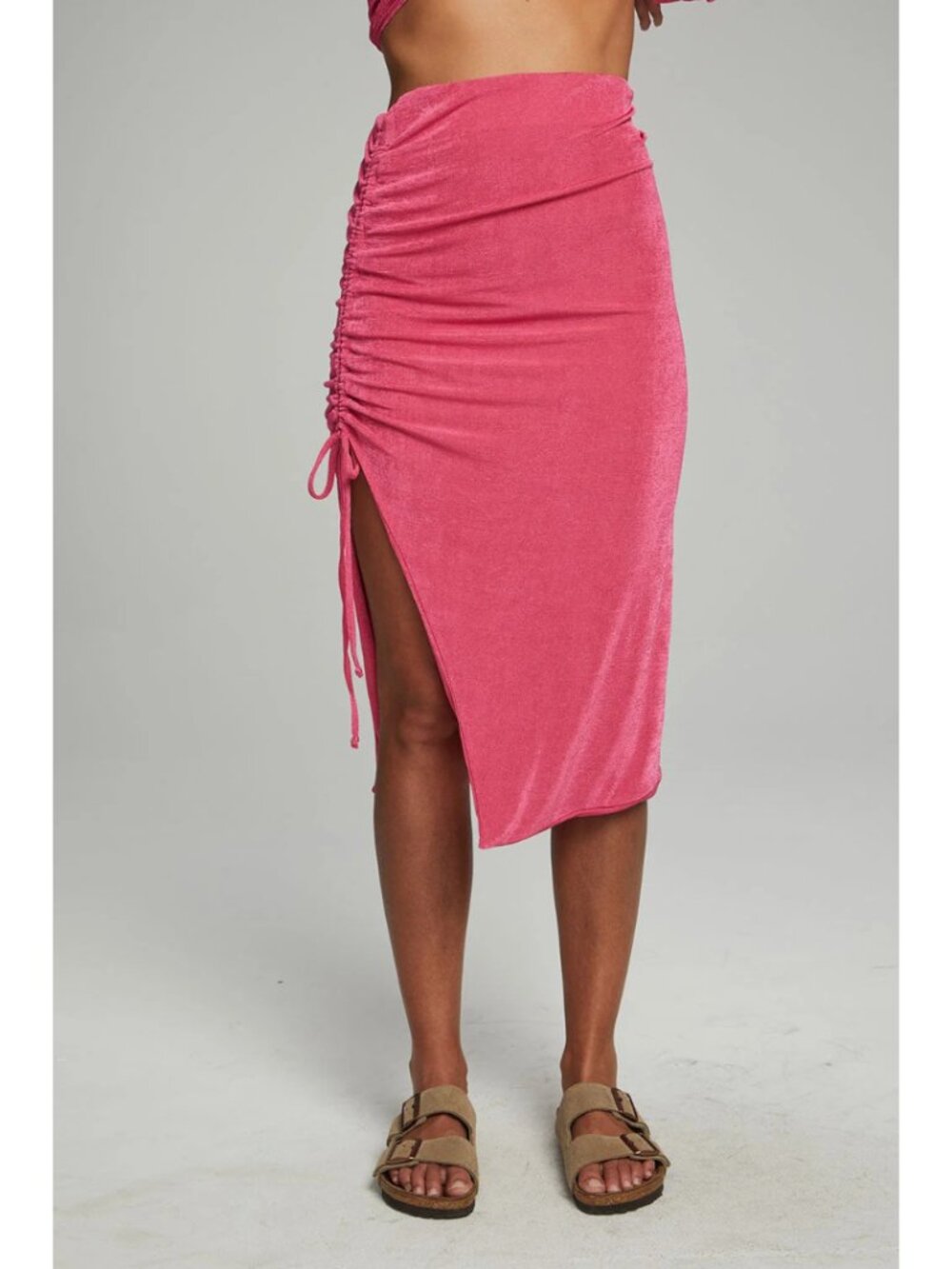 Chaser Mullen Midi Skirt Pink Lemonade NWT Size Small Summer Resort Vacation